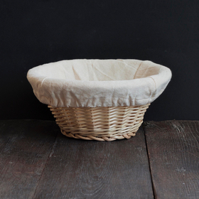 Круглая корзина из лозы 500 гр (22х8 см)