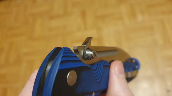 Сьемный титановый вейв для складных ножей (Сатин)