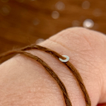 LINETTE PAILLETES - 80% лен, 20% п/а, микропайетки 2мм - серебро, коричневый; 450м\100гр