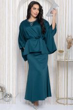 Костюм с юбкой Альсия (изумрудный) К14392-5М LT Collection