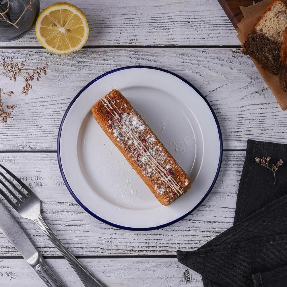 Тарелка d 17,9 см h1,5 см Blue Rim эмалированая сталь SUNNEX [1]