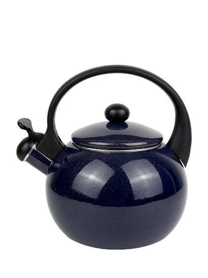 Чайник 2,2 л. эмалированный со свистком Kamille KM 1038B с черной бакелитовой ручкой