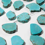 Туркенит (имитация бирюзы), продольное отверстие, 25-35*20,5-31мм