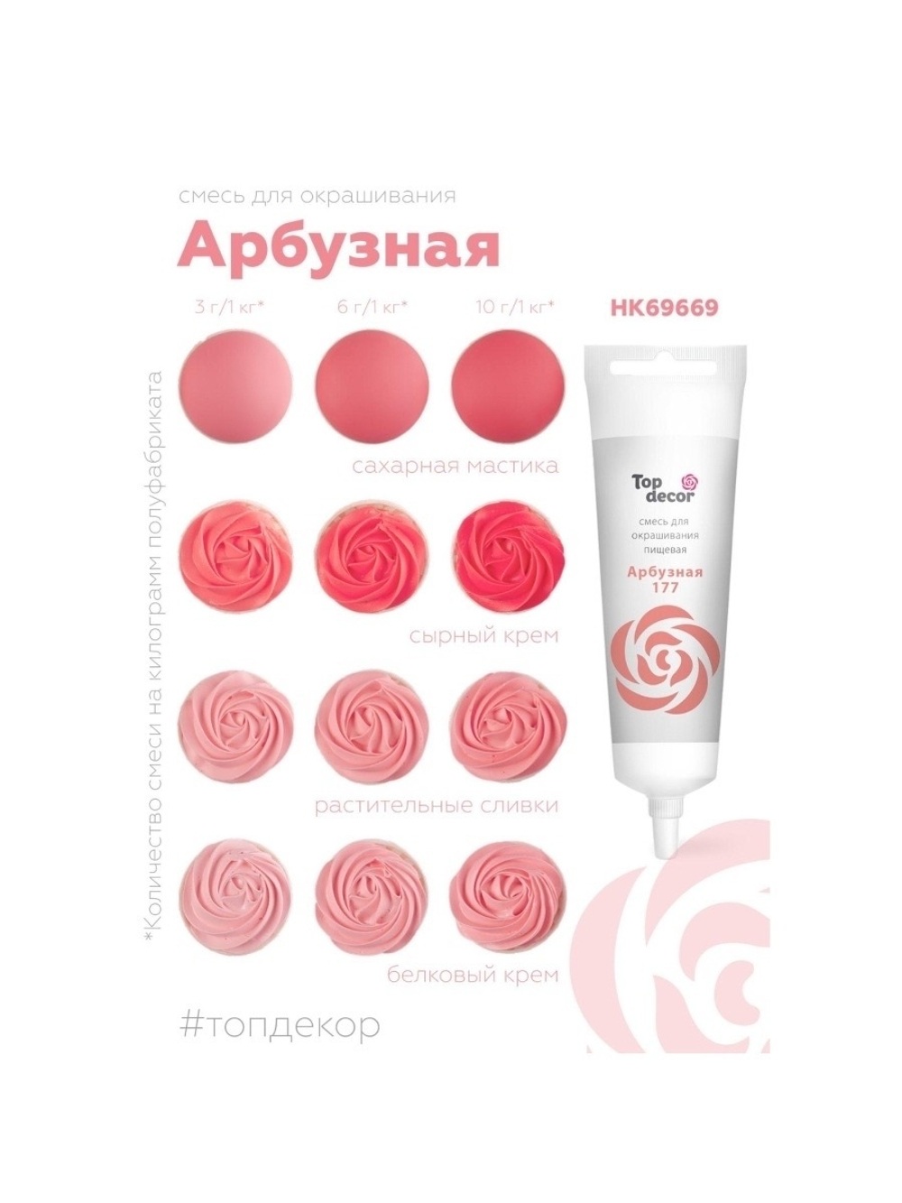 Краситель гелевый топ продукт Арбузный 100мл