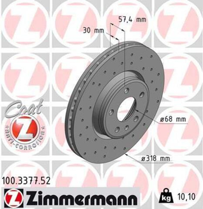 ZIMMERMANN - 100337752-ZIM - Brake Disc