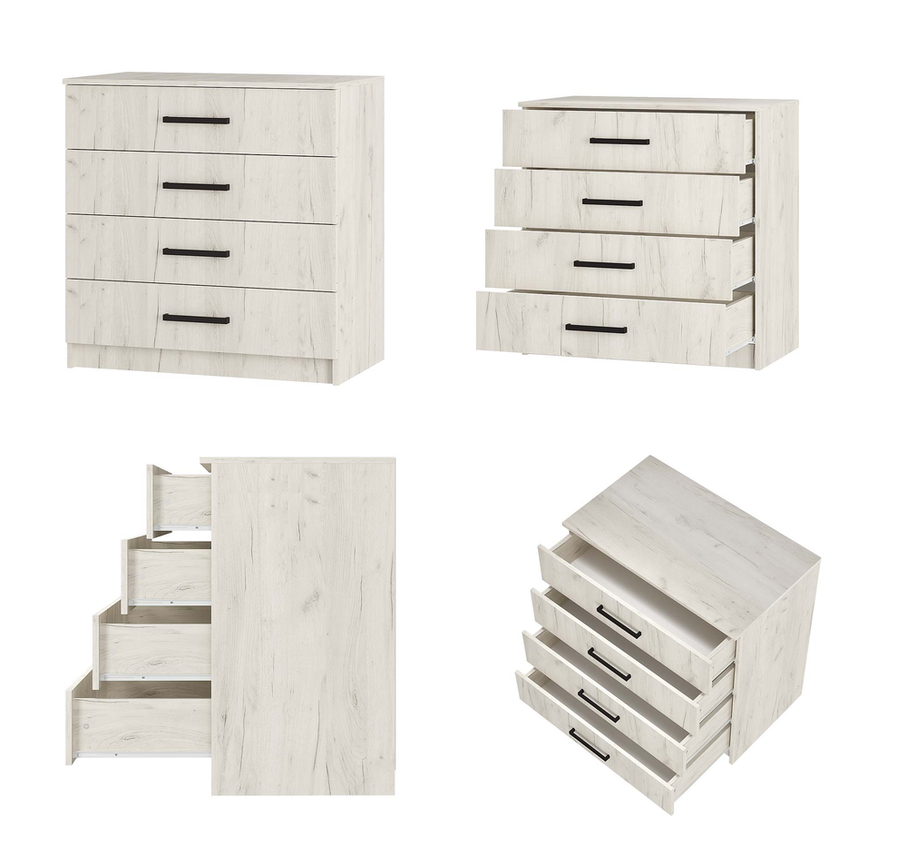 Комод Фиеста дуб крафт белый 850