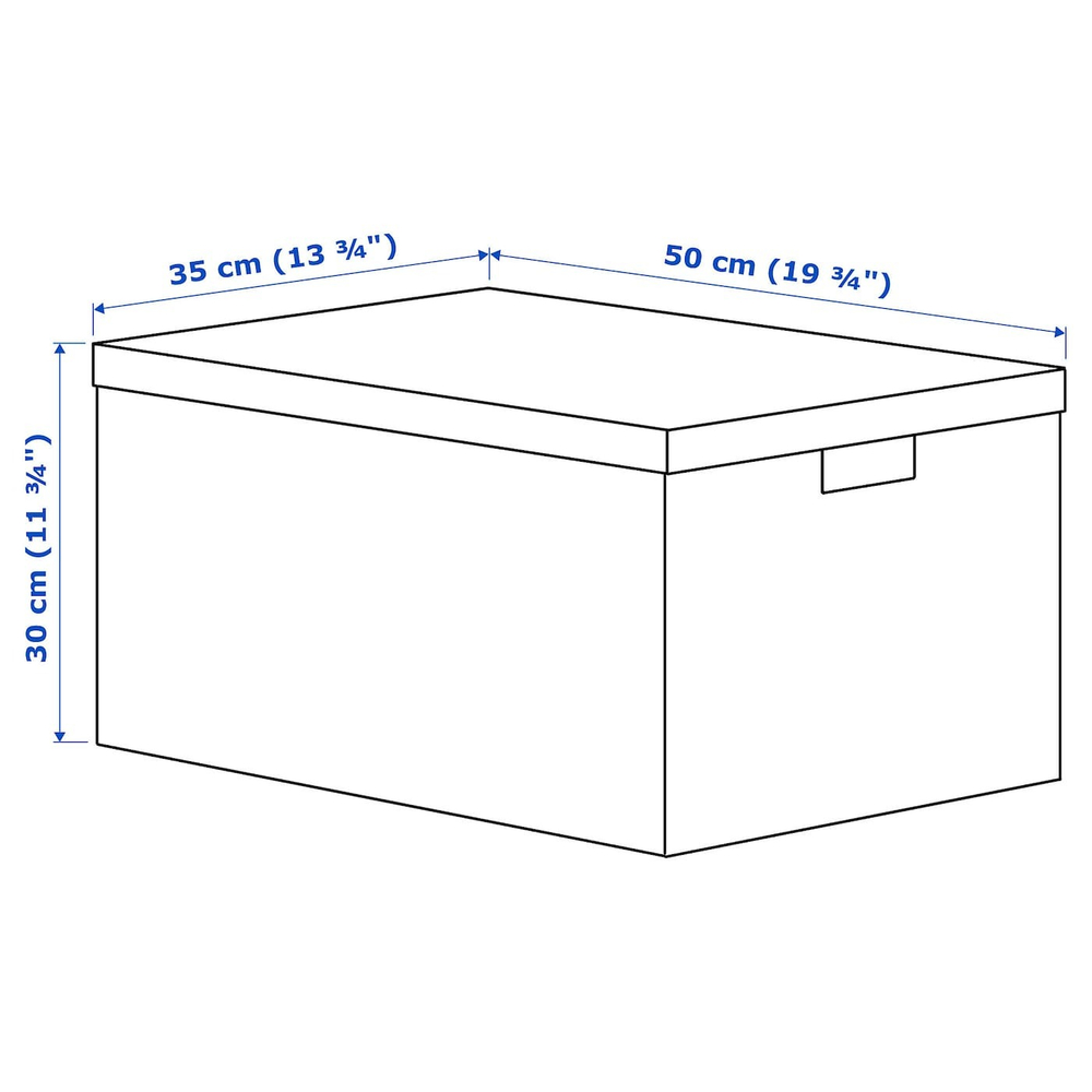 IKEA TJENA  (ИКЕА ТЙЕНА)  -  Контейнер с крышкой, белый, 35x50x30 см