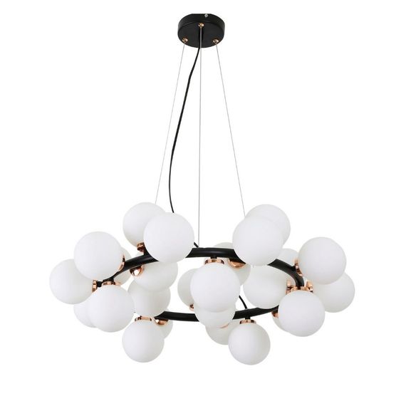 Подвесная люстра Lumina Deco Marsiada LDP 6033-25 BK+MD