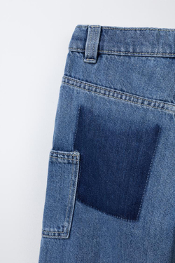 ZARA ДЖИНСЫ RELAXED BALLOON, ВЫЦВЕТШИЙ СИНИЙ