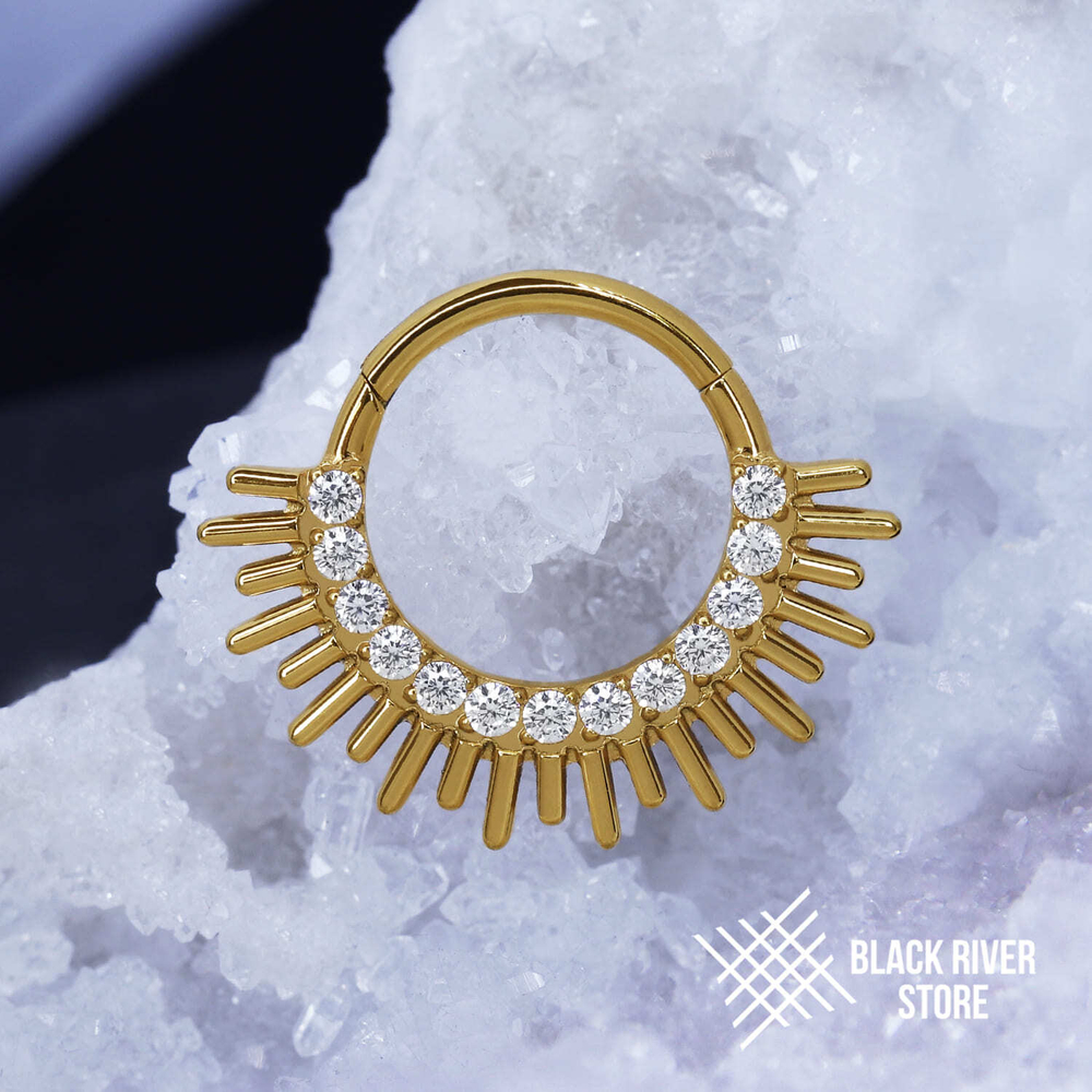 Кликер Sundown PVD Yellow Crystal 1.2мм