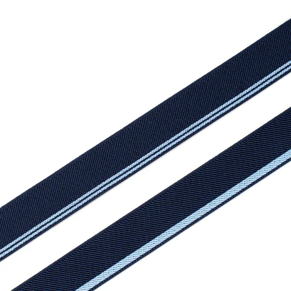 Резинка широкая, темно-синяя/голубая 23 мм, Германия