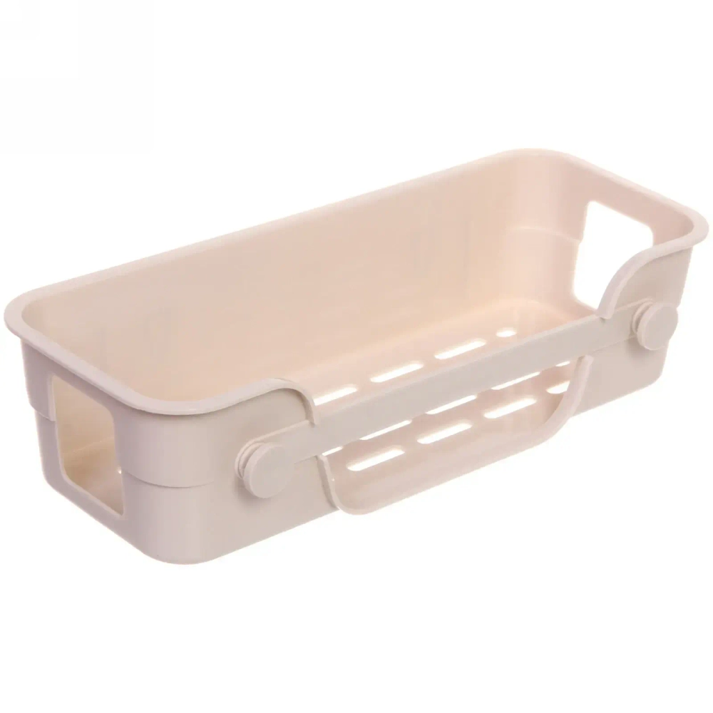 Полка для ванны с липким слоем «Стайл»бежевая 28х11х7см