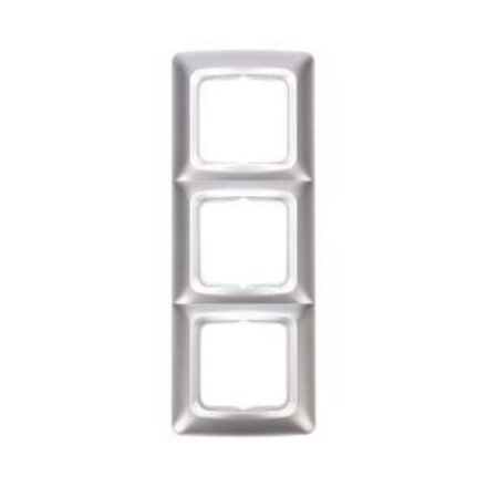 DEA Рамка 3-я горизонтальная Серебряный металлик KRANZ