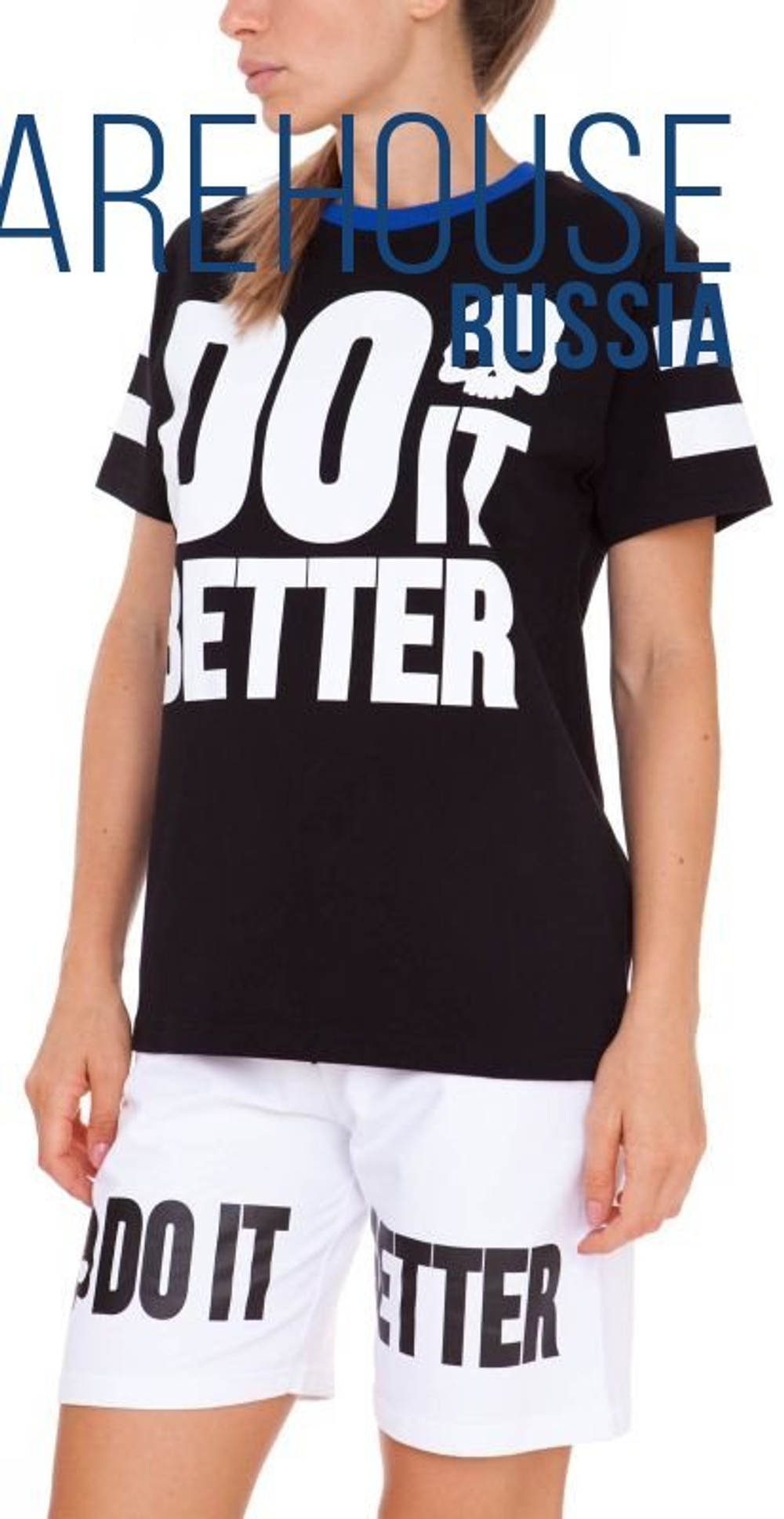 Женская теннисная футболка Hydrogen Do It Better T-Shirt Woman - черный