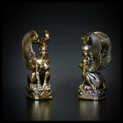 Бусина "Сфинкс" для темляков или браслетов , латунь