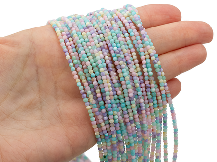 Нить бусин из перламутра микс, 2,5мм гладкие