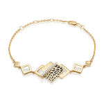 Браслет с принтом «Леопард» из лимонного золота c фианитами и эмалью Артикул: 05-0801-00-401-1130