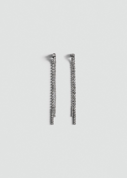 Серьги-нити с кристаллами