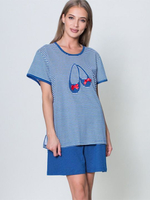 Домашний комплект в морском стиле (Размер: XXXL) (Цвет: темно-синий)