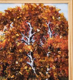 AMB-03/44 Картина «Красота природы» (с янтарной крошкой) H-32см