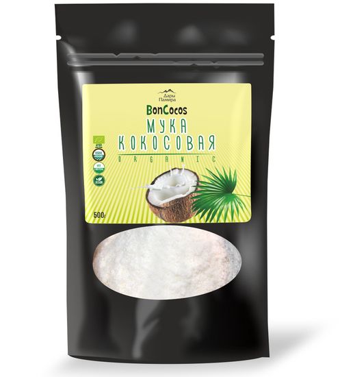 Мука кокосовая BONCOCOS, органика,  Шри-Ланка, 500г.
