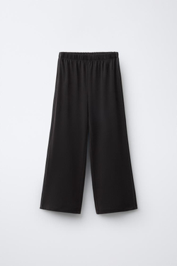 ZARA СПОРТИВНЫЕ БРЮКИ WIDE LEG, СЕРЫЙ