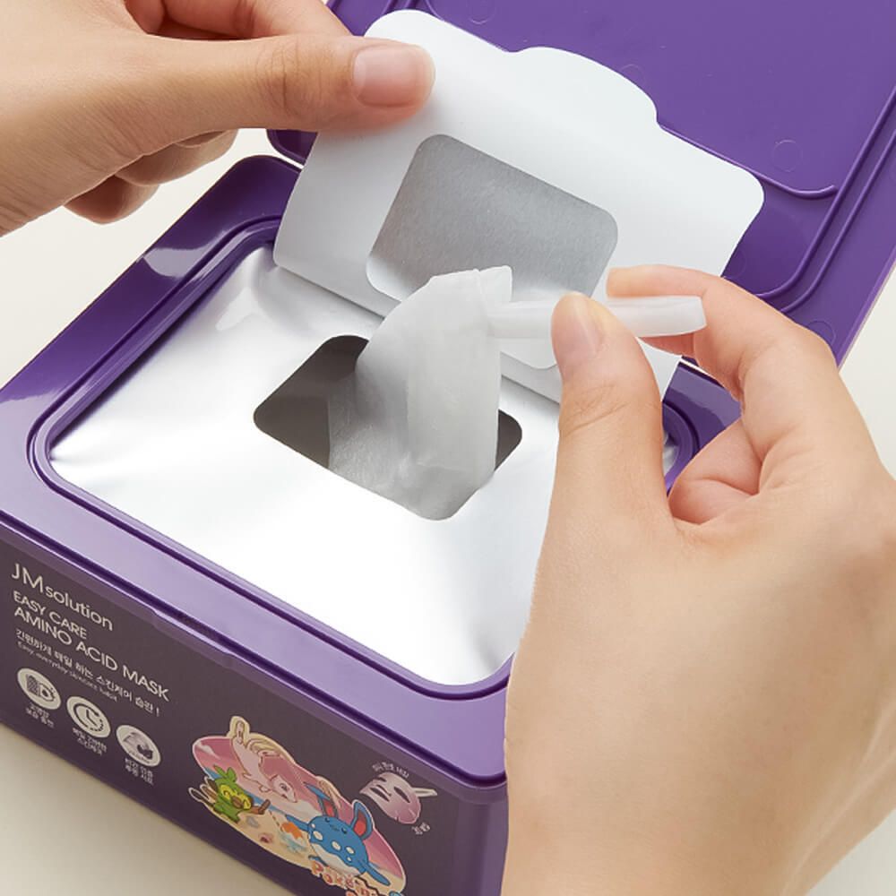 Набор тканевых масок с аминокислотами JMsolution Easy Care Amino Acid Mask Pokemon Summer