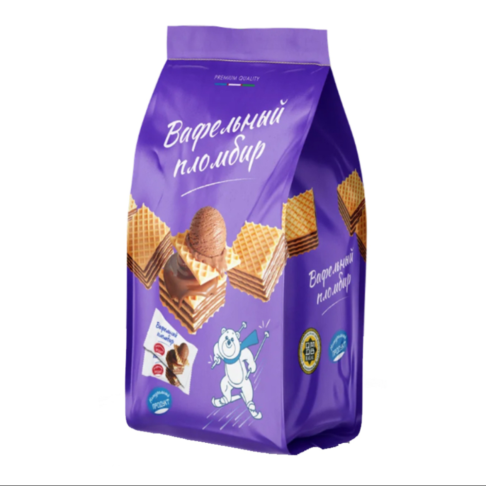 Вафли Вафельный пломбир темный 400 гр