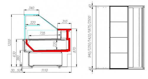 Нейтральная витрина CARBOMA BAVARIA 2 GC110 N 1,25-1 0011-9006