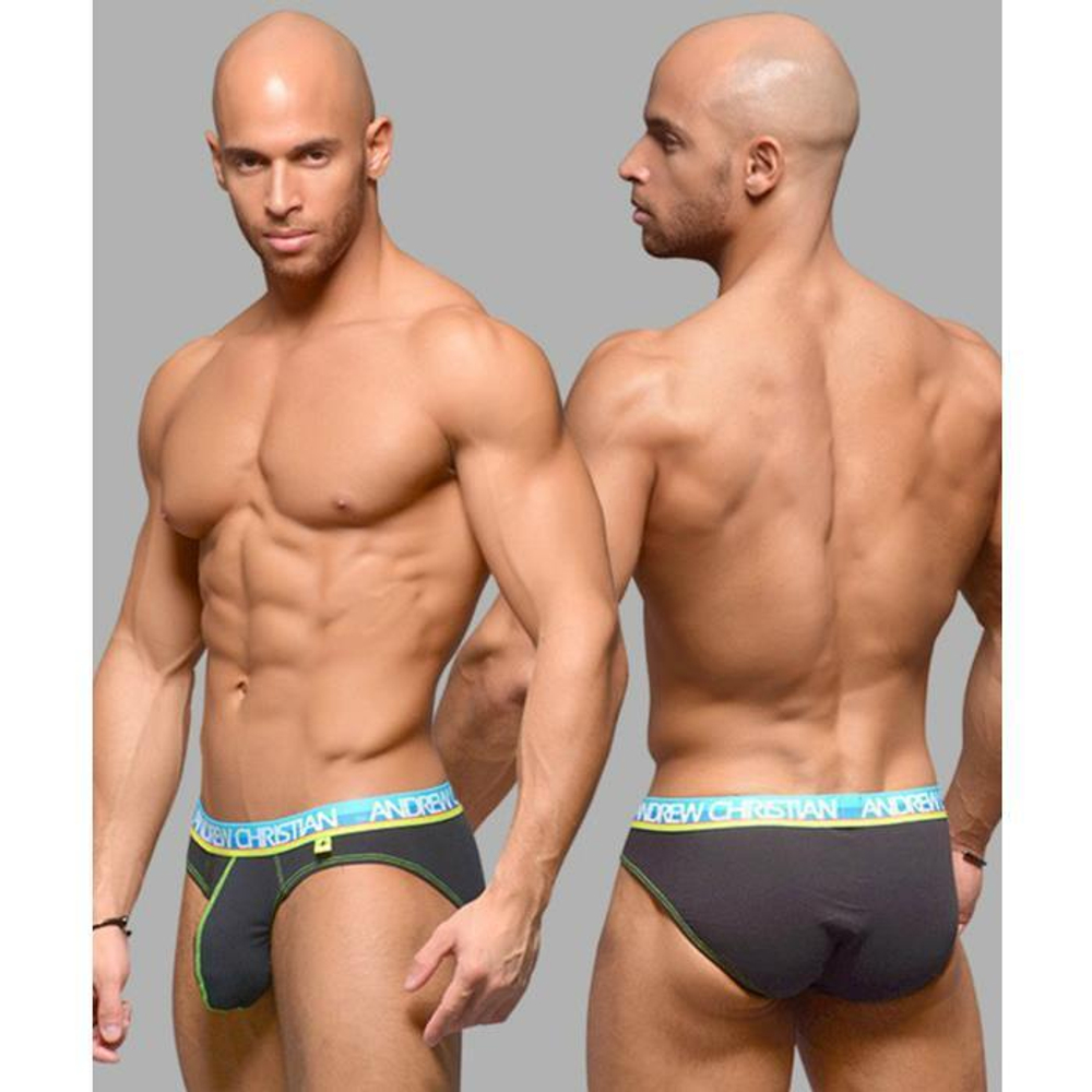 Мужские трусы слипы черные Andrew Christian