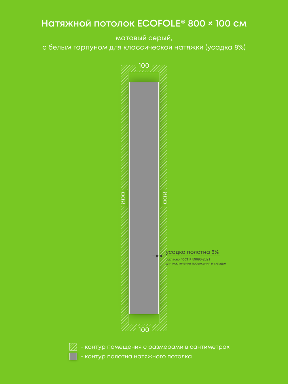 Натяжные потолки 16 м2, 8 м2