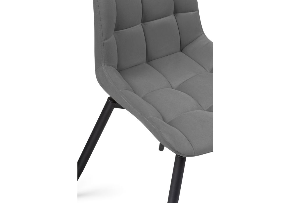 Стул на металлокаркасе Челси крутящийся темно-серый / черный