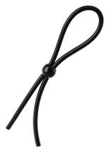 Черное лассо на пенис с одной бусиной