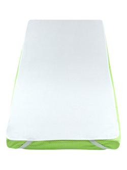 Наматрасник для детской кроватки, 125х65 см ПУ основа с х/б, белый