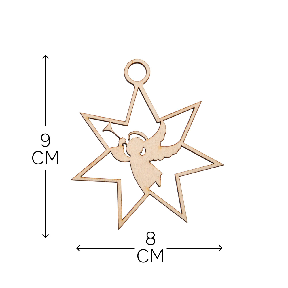 Подарочный набор елочных игрушек, 11 шт, деревянные, Dipriz