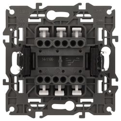 Переключатель ЭРА Elegance 14-1106-16 двойной, 10АХ-250В, титан