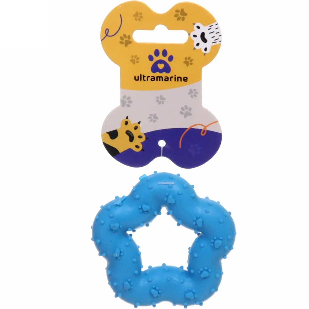 Игрушка для собаки «Bubble gum-Морская звезда» 7,5см цвет голубой Ultramarine