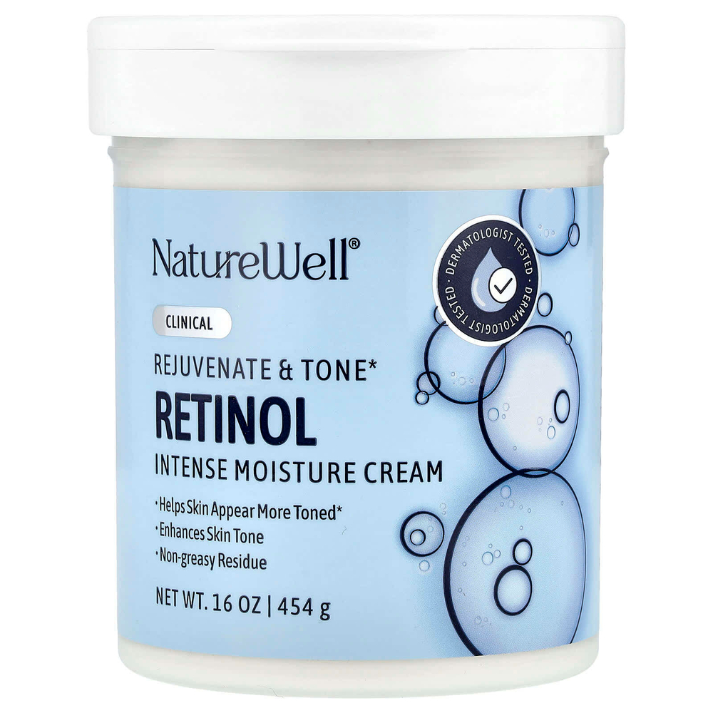 Naturewell, Увлажняющий крем с ретинолом, 454 г (16 унций)