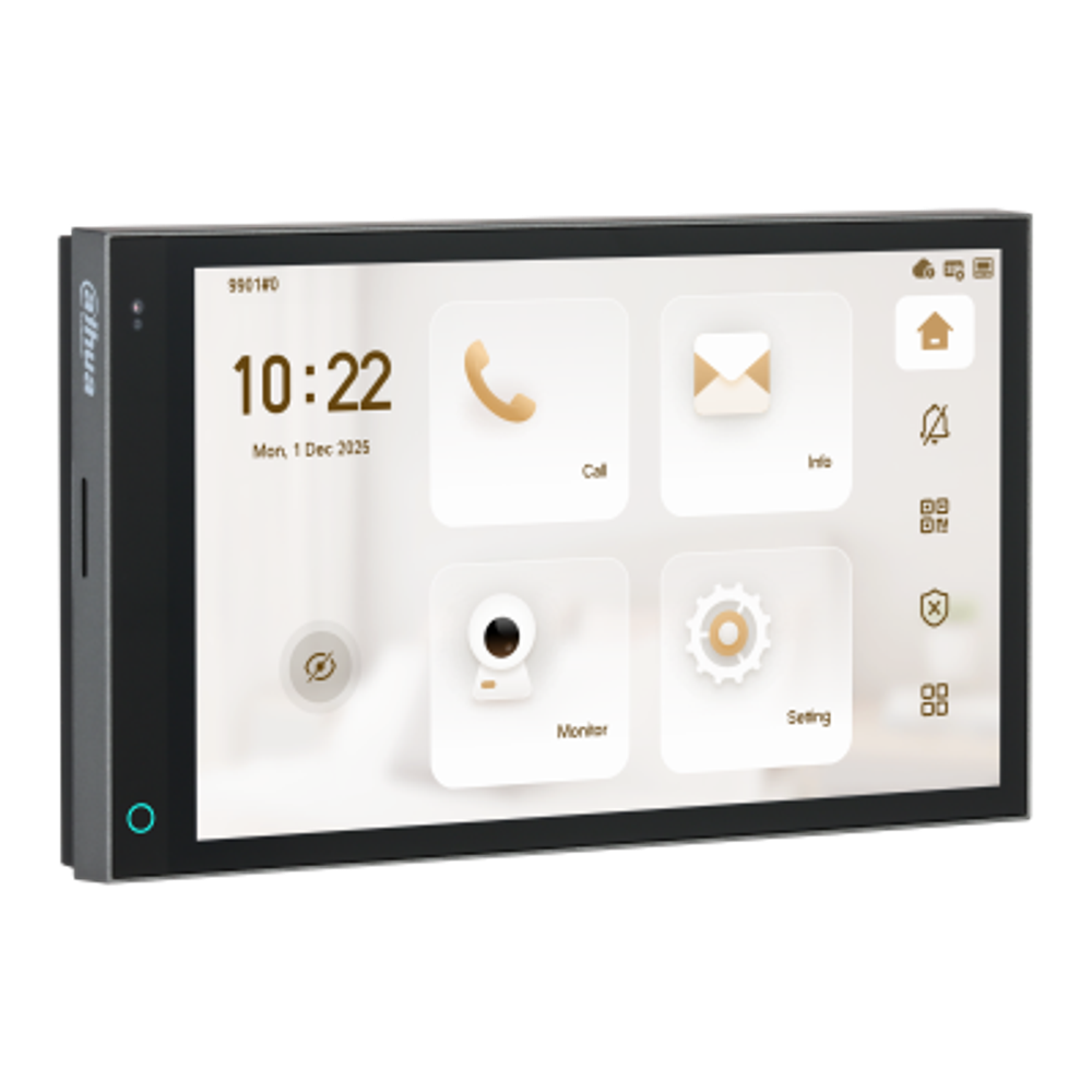 DHI-VTH5721A-WP Монитор видеодомофона IP 7 дюймовый с WiFi 2.4ГГц, (LInux), серый.