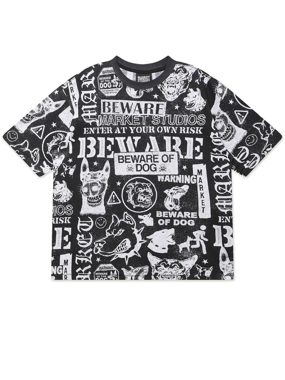 Мужская Футболка Beware All Over