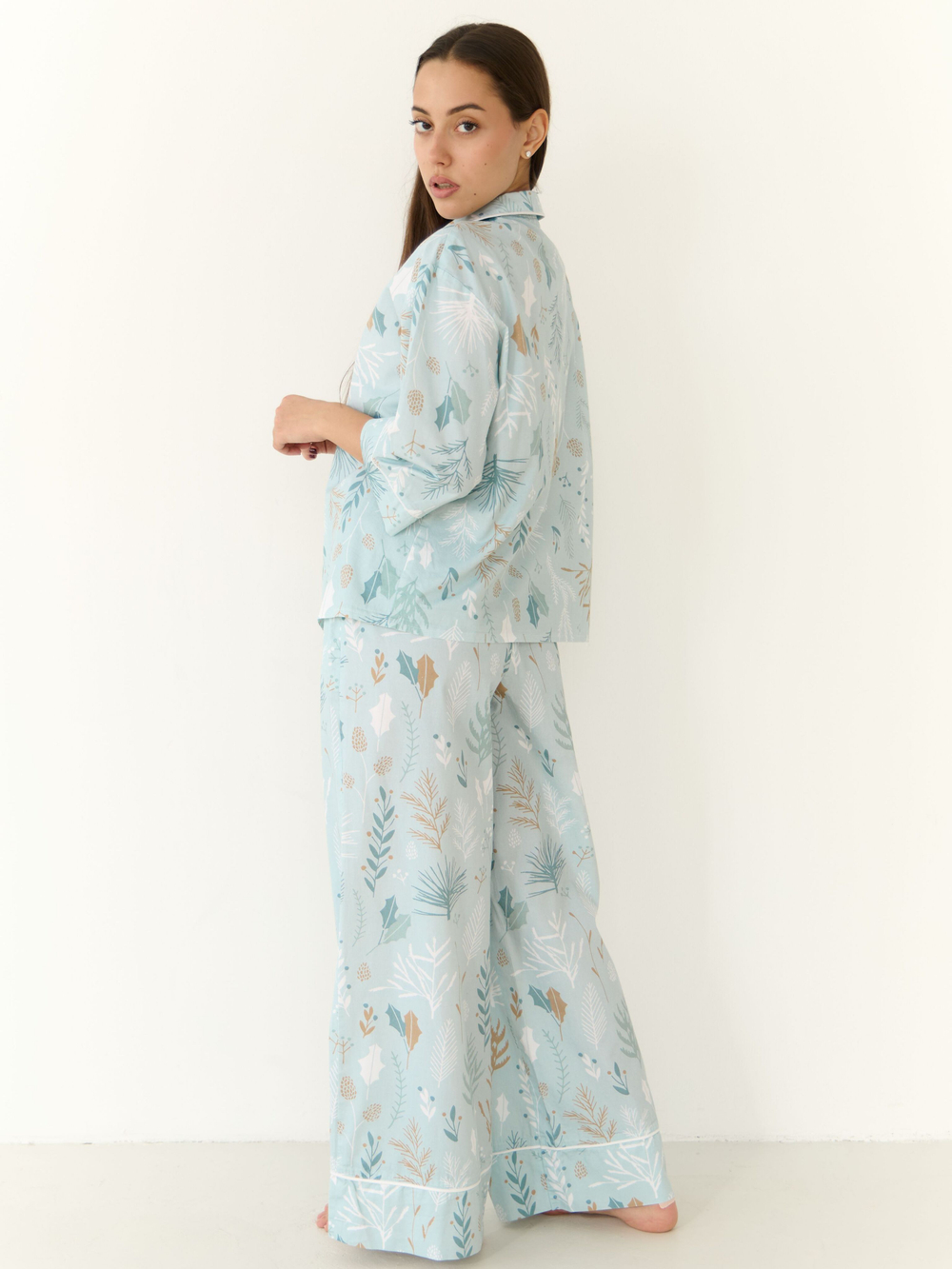 Брюки сатин Зимний лес