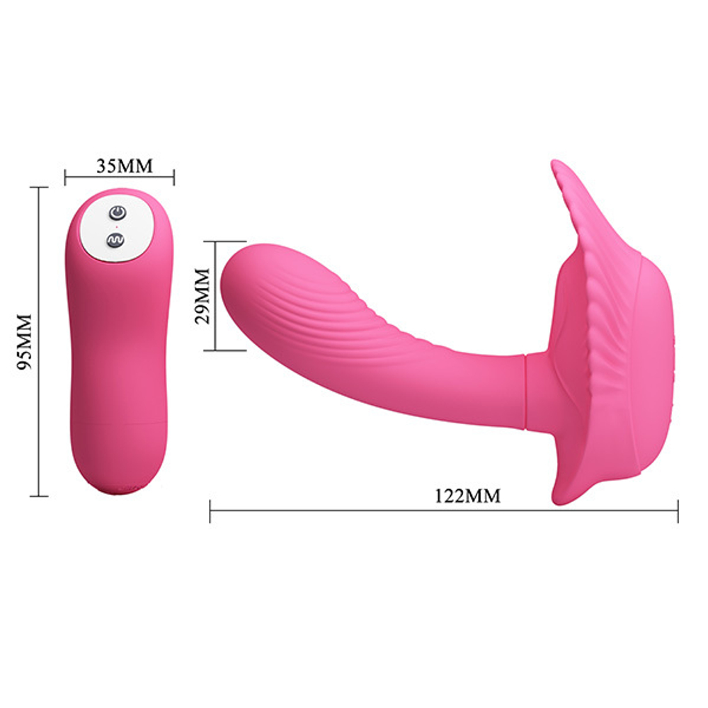 Розовый вибратор для вагинальной стимуляции точки G Pretty Love G-spot Vibrator Fancy Clamshell with Remote BI-014368W-3
