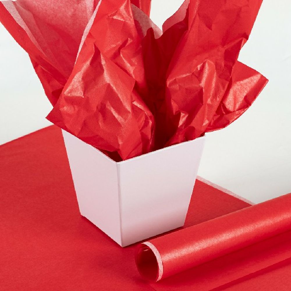 Бумага тишью Влагостойкая "Перламутр" 48*68см Красный (20л)