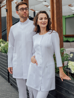 Белая блуза медицинская женская