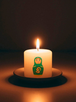 Трансфер переводной - декаль для свечей и гипса русская тематика 005 А5