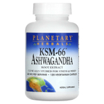 Planetary Herbals, KSM-66® экстракт корня ашваганды, 120 вегетарианских капсул (300 мг на капсулу)