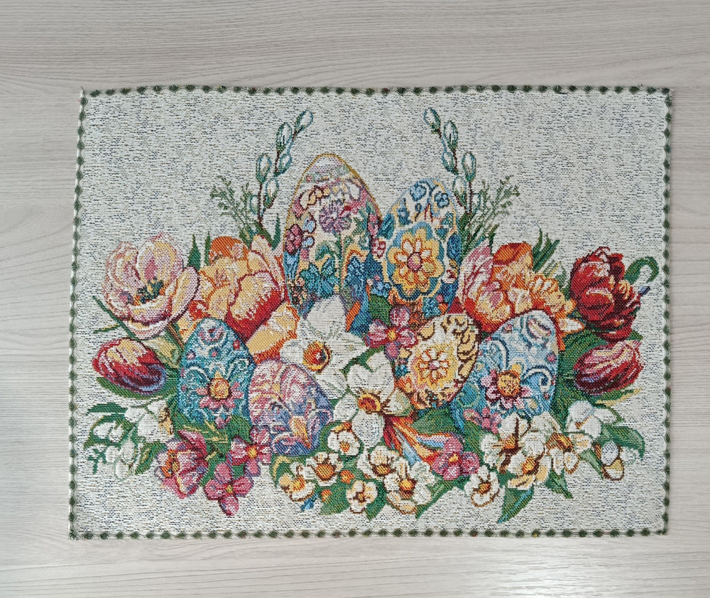 Набор декоративных сервировочных салфеток Пасхальный букет 30х39см 2шт