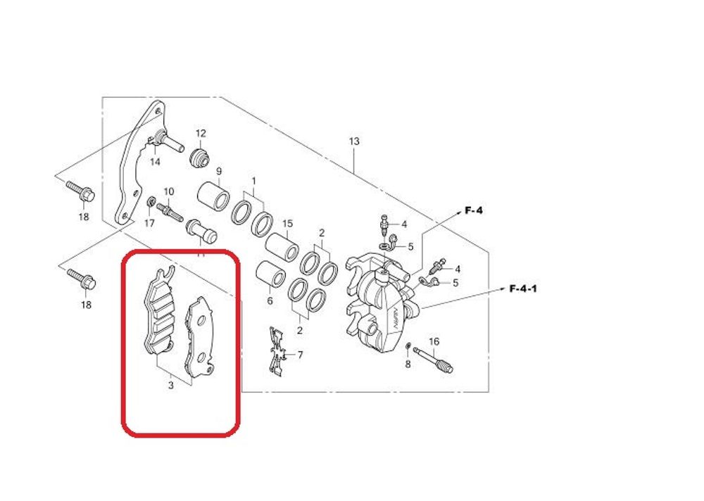 06455-KWN-931 (06455-KWN-932). PAD SET, FR. Brake pads front, Honda PCX