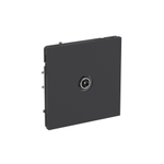 Розетка TV проходная, KANT, черный уголь