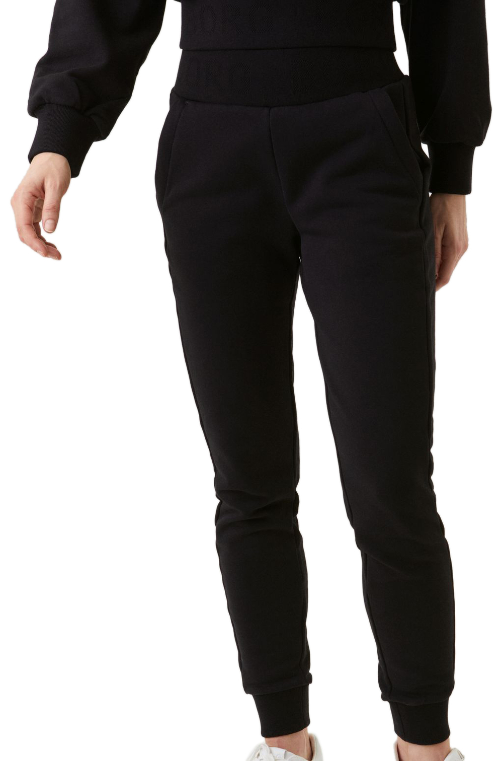 Женские теннисные брюки Björn Borg Sthlm High Waist Sweat Pants - черный